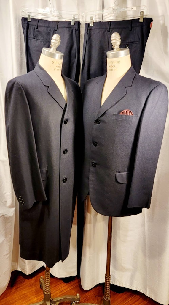 Mens Vintage Bespoke ~ 4 Piece ~ 100% Wool ~ Two ~ Trousers Mens Vintage Bespoke ~ 4 Piece ~ 100% Wool ~ Two ~ Trousers