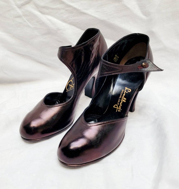 Vintage Women's Shoes ~ Iridescent Purple to Blac… - image 9