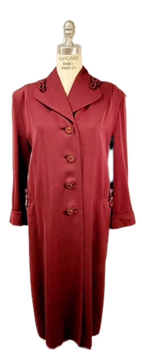 Incredible ~ Womens ~ Maroon ~ 1930s ~ 1940s ~  S… - image 1