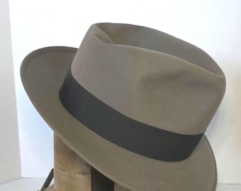 Vintage 1950s Royal STETSON WHIPPET Fedora W/ Box ~ Size 7 1/8