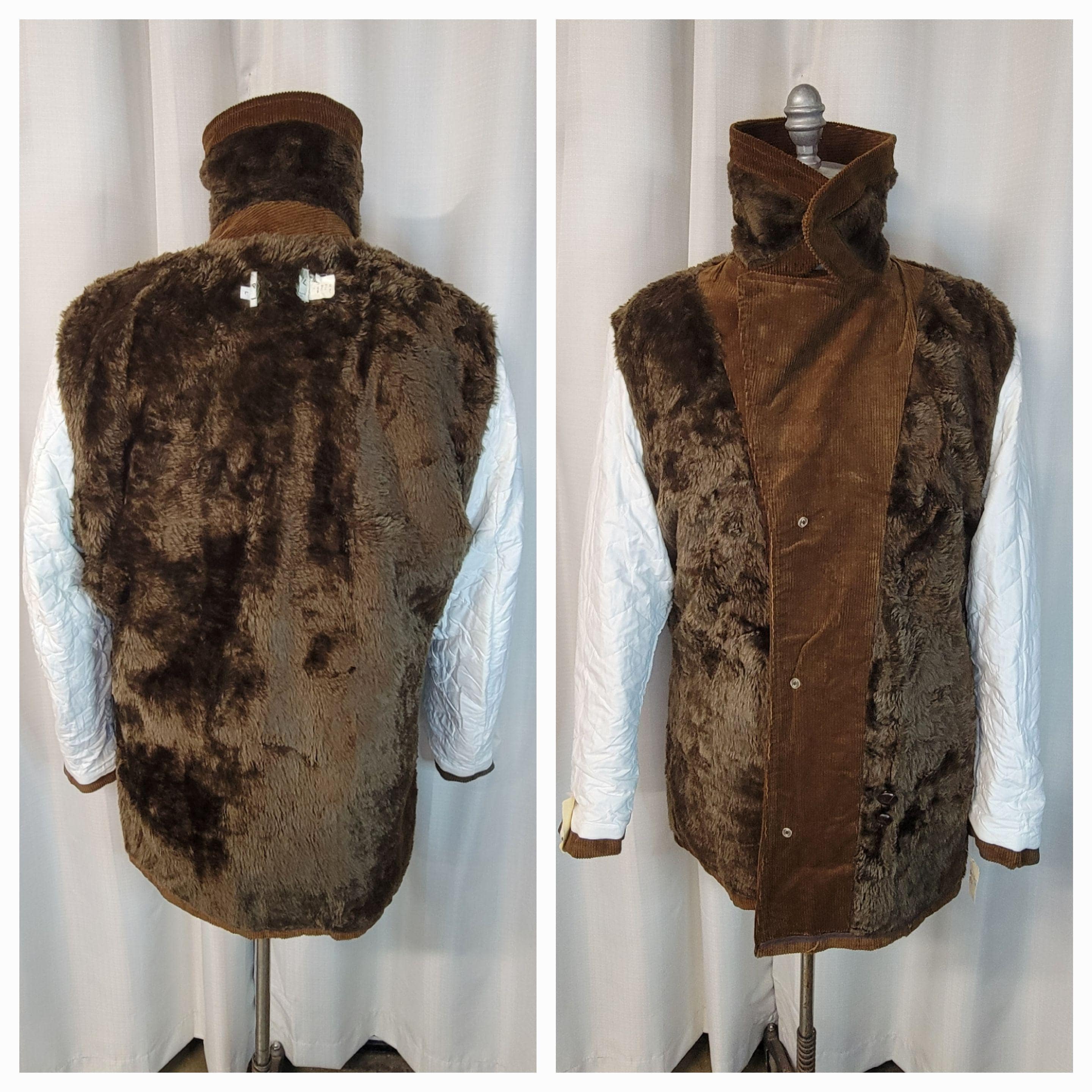 Mens ~ Vintage ~ Jacket ~ Corduroy ~ Faux Fur Lining ~ Deadstock