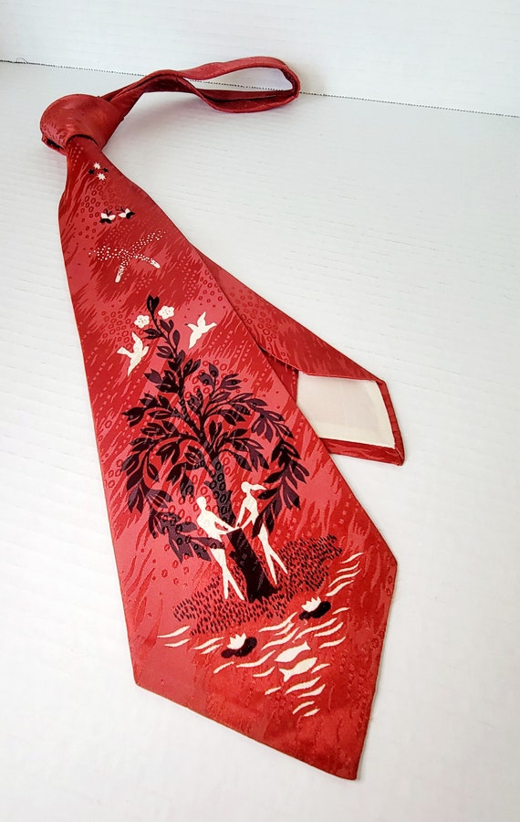 Vintage ~ Mens ~ Tie ~ Adam & Eve ~ Garden of Eden ~ Necktie ~ Cravat ~ L@@k!!!