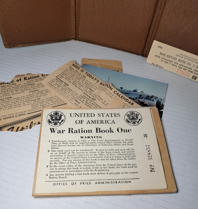 Us Ration Books WW2 War Ration Stamps, Gas Mileage Rations, Mileage Rationing, Raz in ...