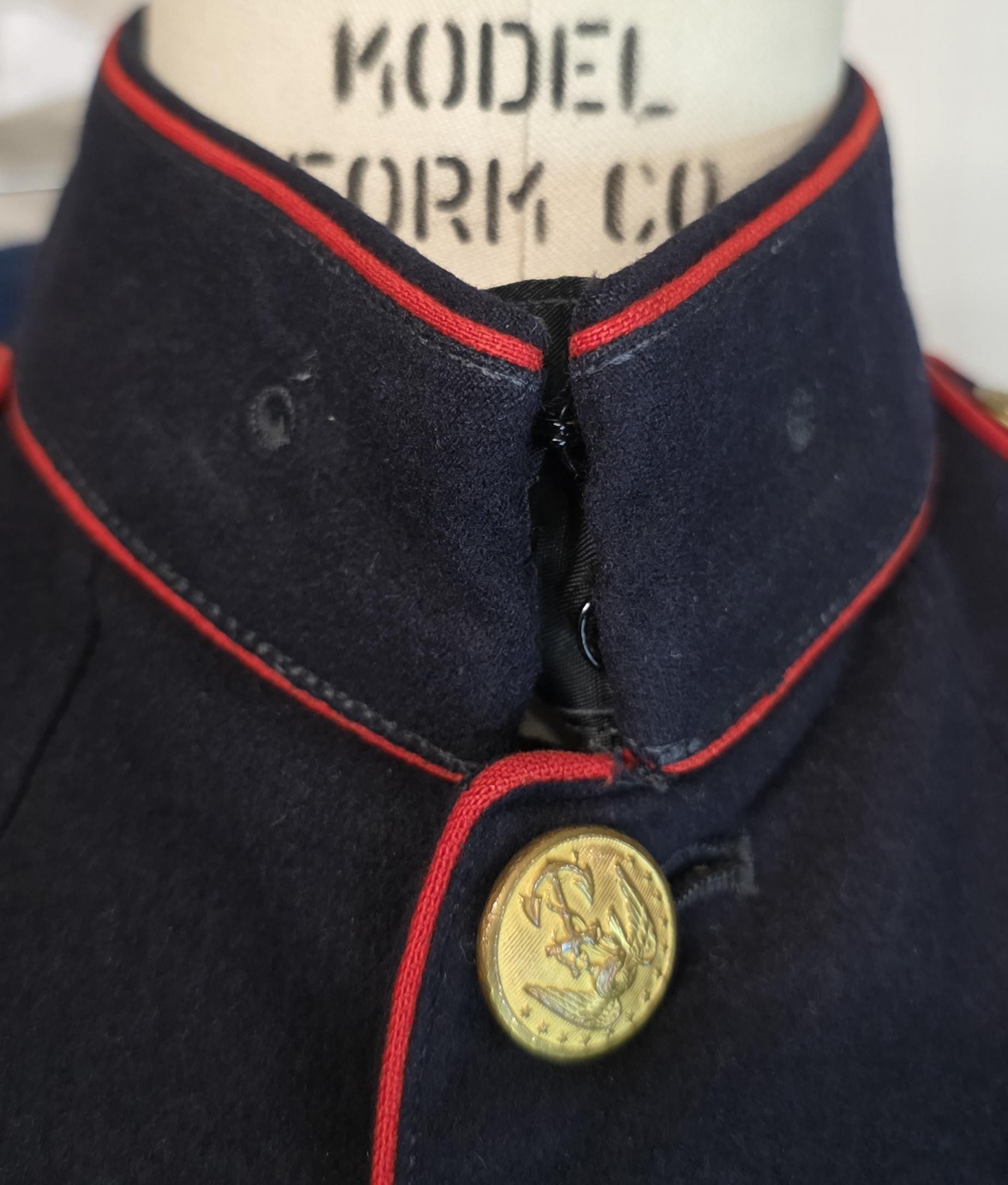 usmc dress blue coat US Marine Corps Dress Blue Jacket :Officer Uniform Coat