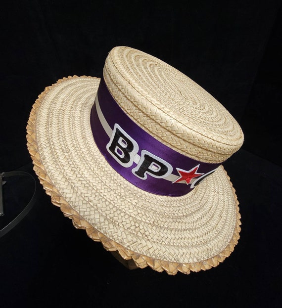 Vintage ~ Men's ~ Wide Brimmed ~ Straw Boater ~ B… - image 2