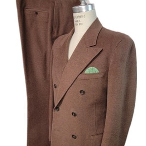 Vintage ~ Mens ~ Double ~ Breasted ~ Suit ~ Wool ~ High Rise ~ Pleated Trousers ~ L@@k!!!