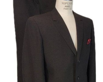 Mens ~ Vintage ~ Brown ~ Copper ~ Hickey Freeman ~ Sharkskin ~ Suit ~ Customized ~ Clothes ~ Must See!!!