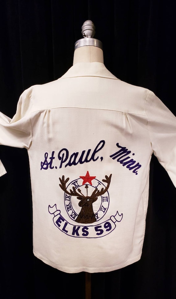 Vintage Women's  Elk's Club BPOE Shirt!  Made in U