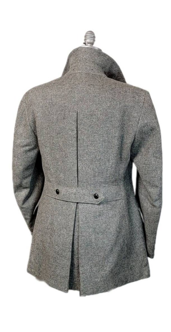 Vintage ~ Mens ~ Stadium ~ Car Coat ~ Gray ~ Belt… - image 2