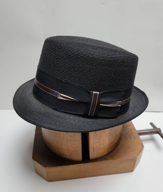 Vintage cavanagh straw hat Milan 7 1/2（Men's ~ Straw