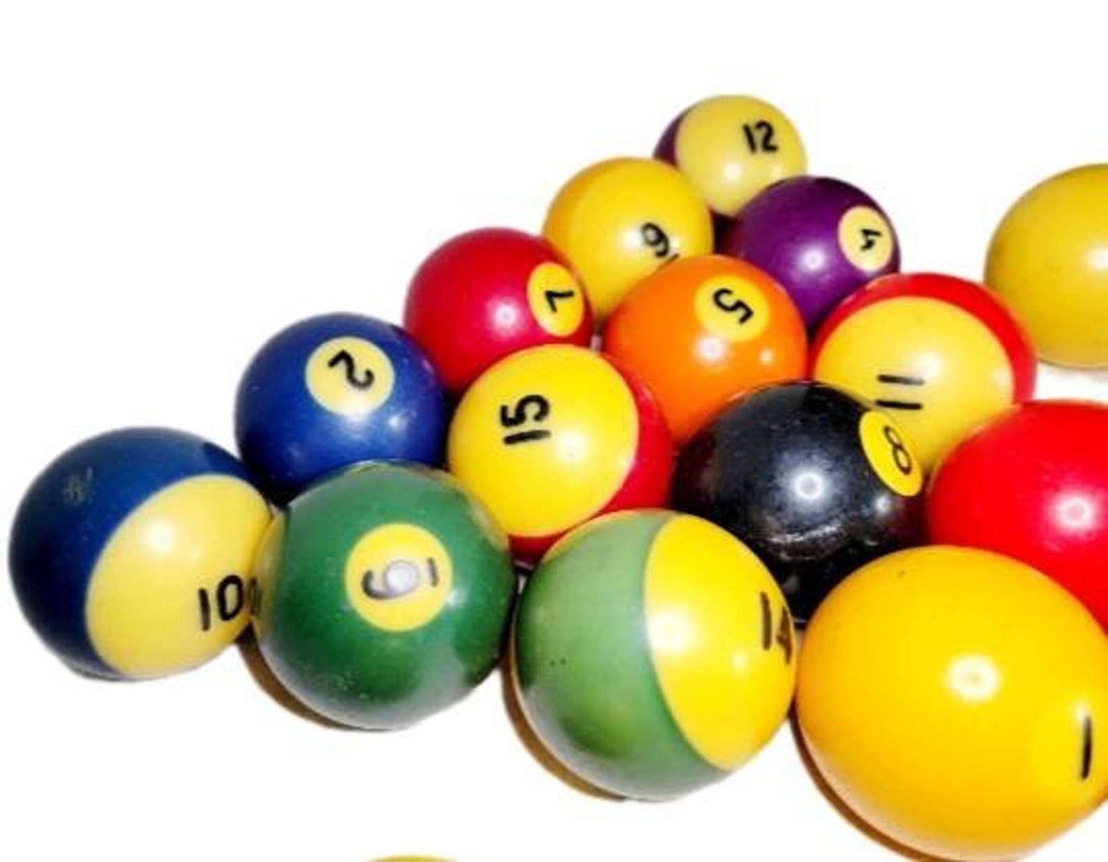 Vintage Bakelite Billiard Pool Set 17 Balls Great Etsy