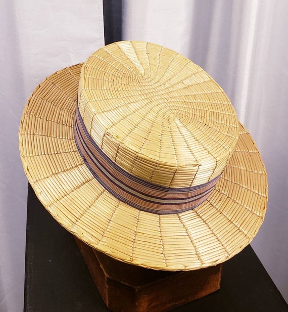 Vintage ~ Men's ~ Solar Yeddo ~ Straw ~ Boater ~ S