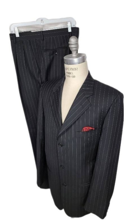 Mens ~ Baroni ~ Couture ~ Striped ~ Suit ~ Light w
