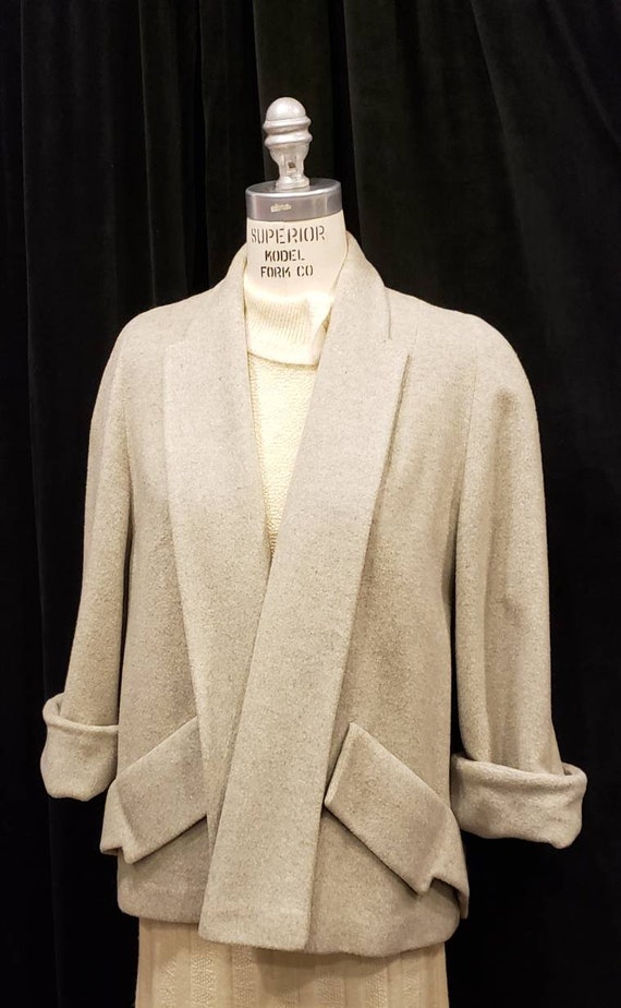 Grey Wool Swing Coat: Princess Lines, Flattering … - image 5