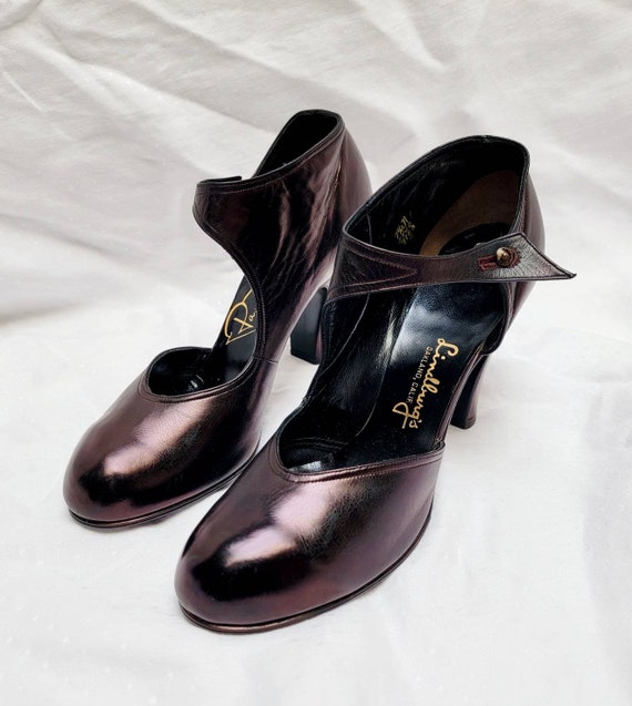 Vintage Women's Shoes ~ Iridescent Purple to Blac… - image 10