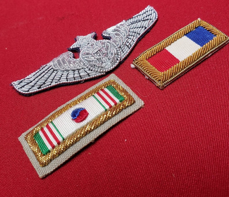 WW2 Army Air Force Korean Bullion Ribbons With Senior Wings Etsy