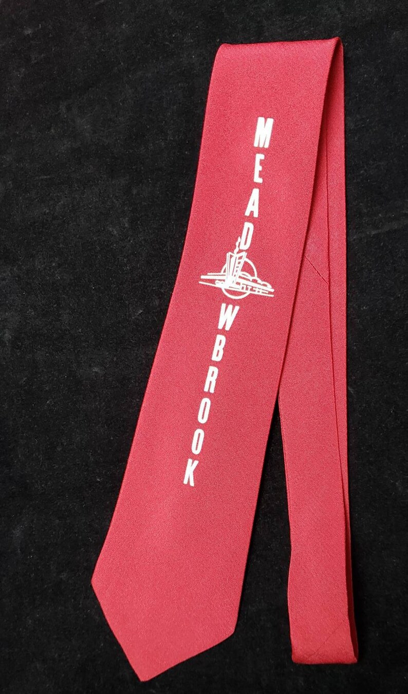 Car Dealership ~ 1950/'s ~ Wide ~ Advertising ~ Tie ~ Meadowbrook ~ Red and White ~ Shopping Center ~ Drive In Restaurant ~ Wow!
