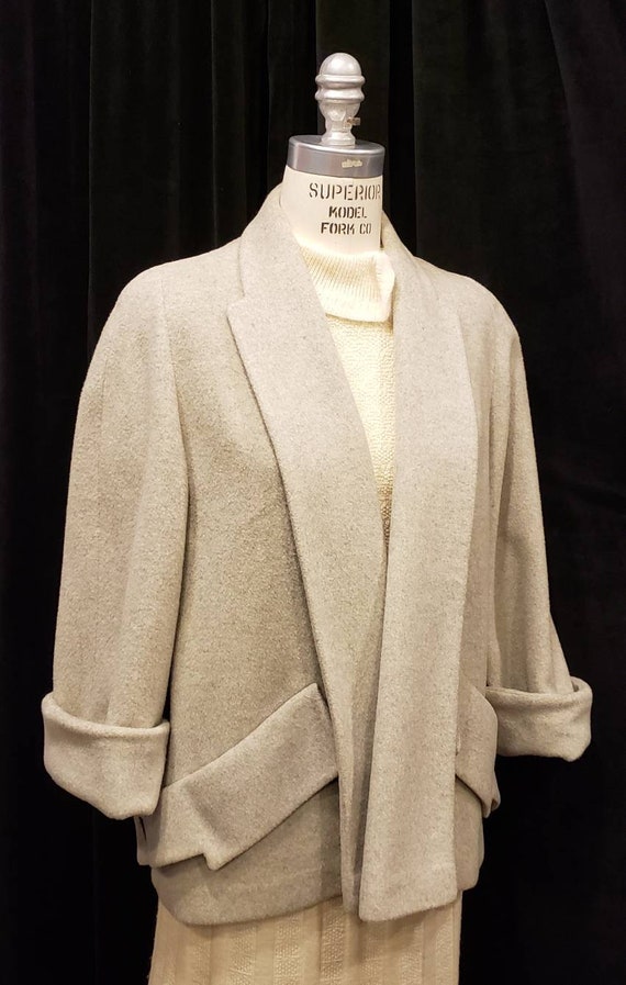 Grey Wool Swing Coat: Princess Lines, Flattering … - image 2
