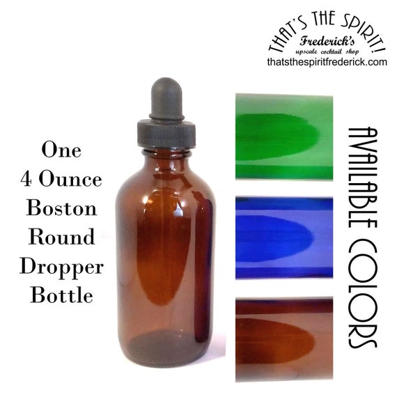 Download Large Boston Round Dropper Bottle One 4 Oz 120 Ml Bottle Etsy