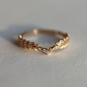 Nike Greek Goddess Angel Wings 18K Gold Vermeil Ring, Dainty Gold Laurel Gold Leaf Adjustable Ring, Celestial Ring