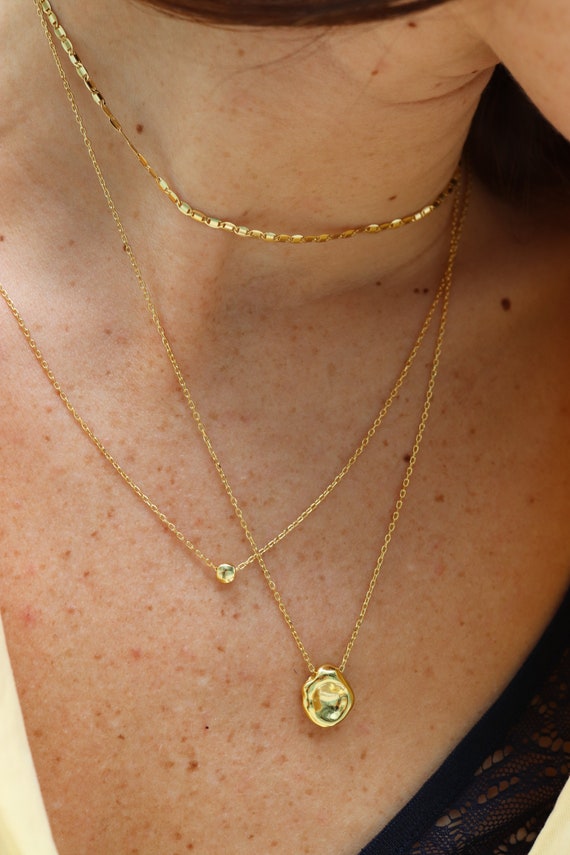 Georgian Long Chain 18K Gold Necklace