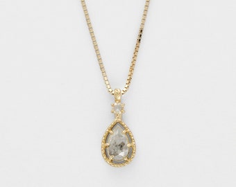 Heimer Labradorite Charm Gold Vermeil Necklace