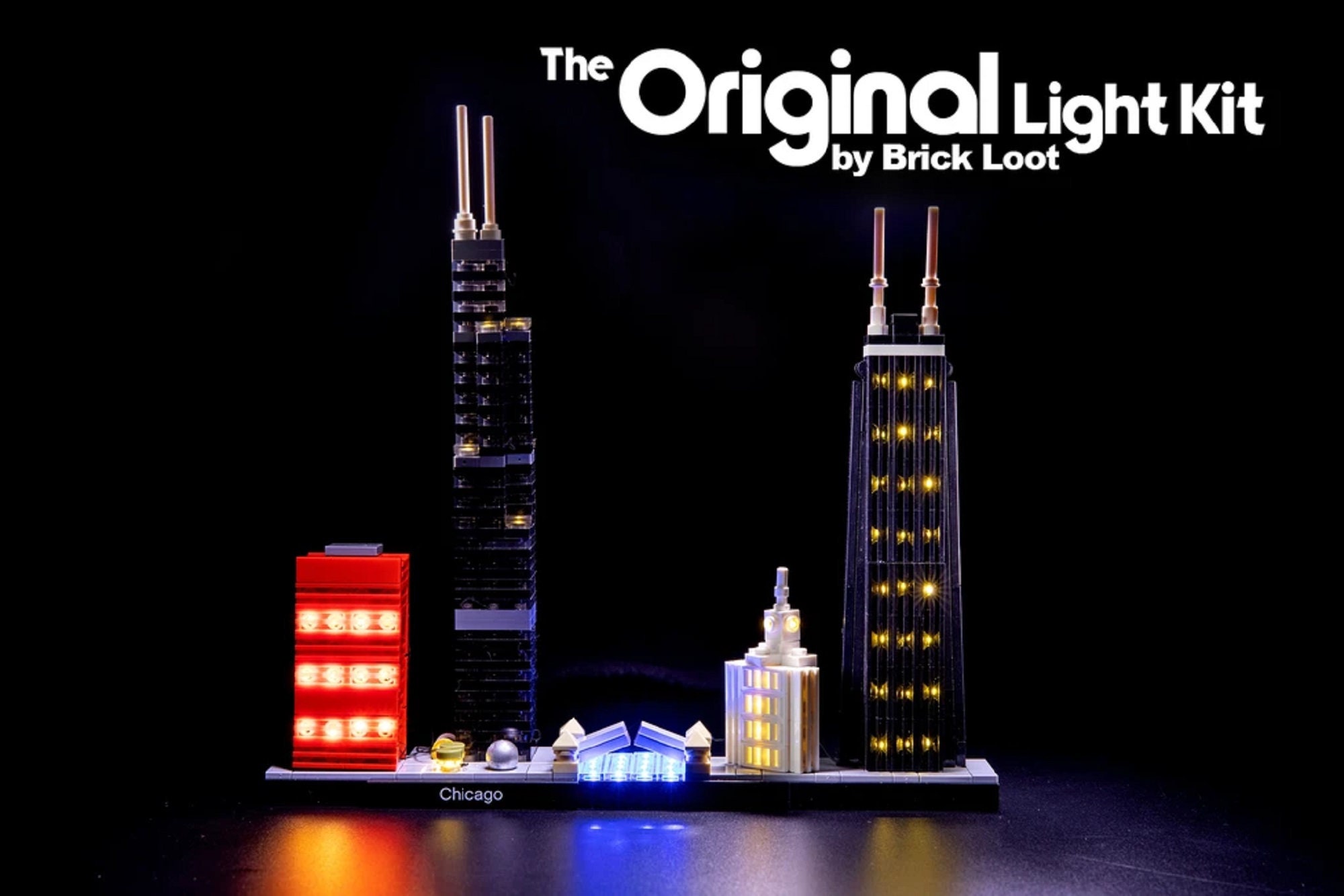 LED Light Up Kit For LEGO Architecture Chicago 21033 Skyline Building Blocks Set 