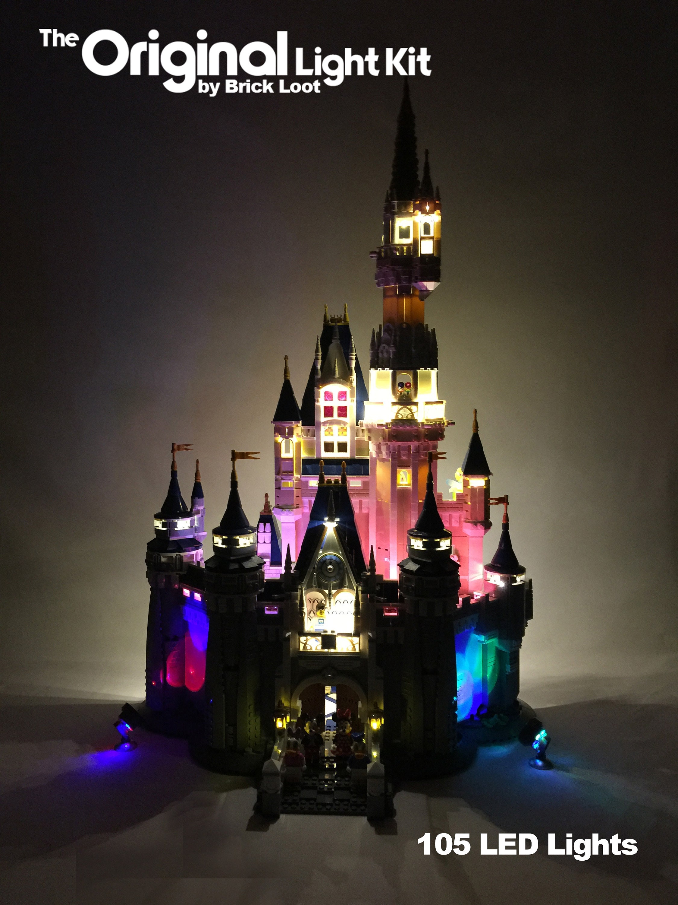 Kit d'éclairage LED pour château Disney Compatible avec l'ensemble