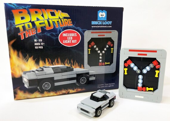 Exclusive Brick Loot Flux Capacitor With LED Light Kit and Time