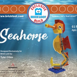 Exclusive Brick Loot Build Seahorse by Tyler Clites – 100% LEGO Bricks