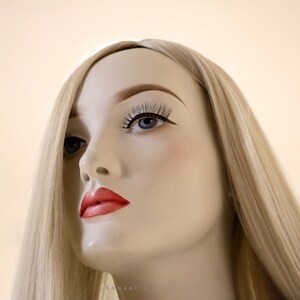 Instant Photo Download, blonde haired modern mannequin head, fashion, beauty makeup, display dummy, DIY print, Brixton, London.Fine Art
