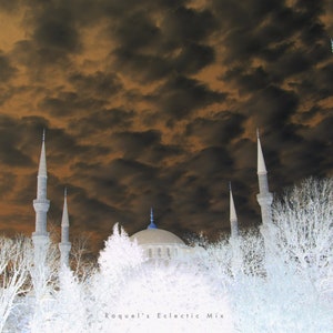The Blue Mosque, Istanbul, Turkey, Ethereal Architecture, Winter, DIY Print, High Resolution, Fine Art Download.