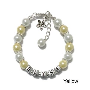 Pulsera personalizada de dijes de flores-Pulsera de flores personalizada-Pulsera de primavera-Pulsera de niña de flores-Regalo de boda para Flower Girl