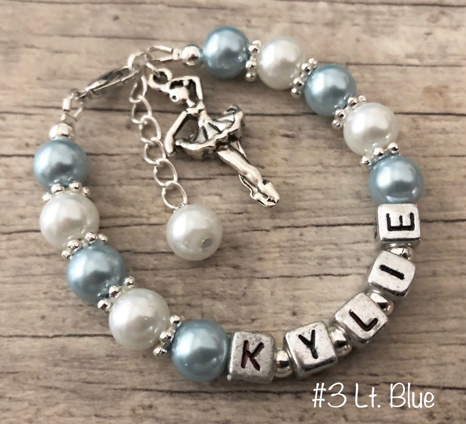 personalized dance bracelet-ballerina/ballet charm for girls/little kids/children/women-dance recital/birthday/christmas gift