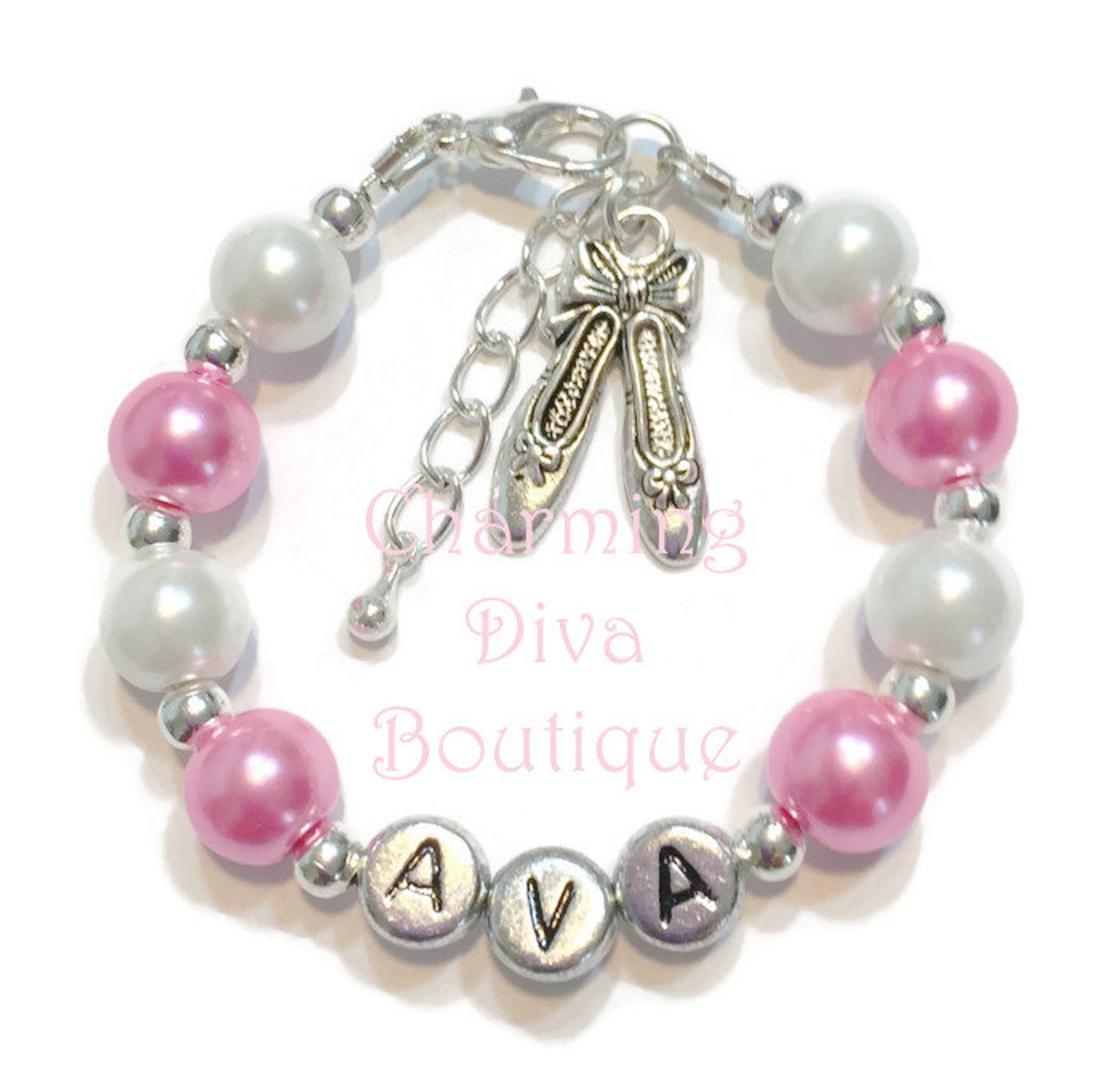 personalized dance girls bracelet-kids/girls/teen/children/ladies/women-ballerina/ballet shoes dance recital/birthday/holiday gi