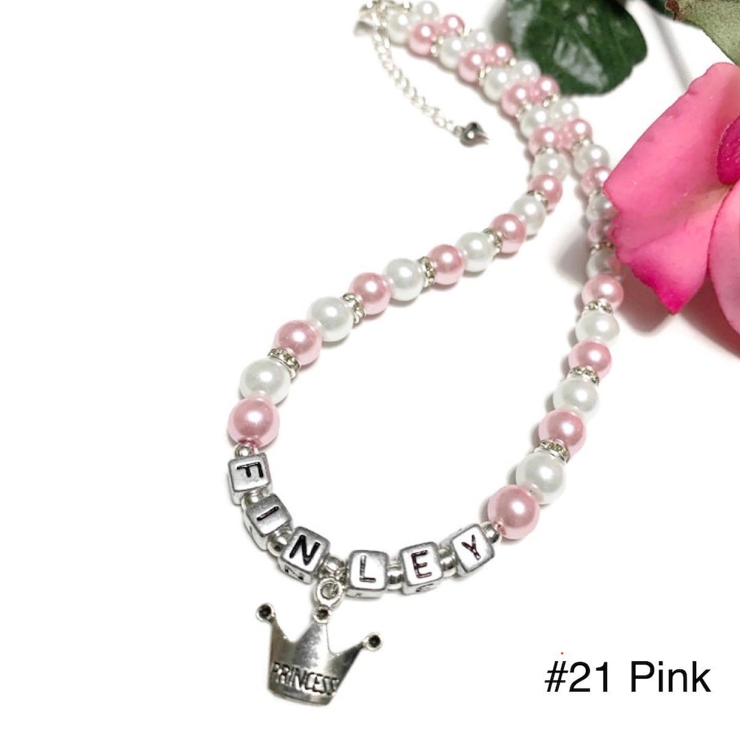 Personalized PRINCESS Necklace-custom Princess Charm Girl's Necklace ...
