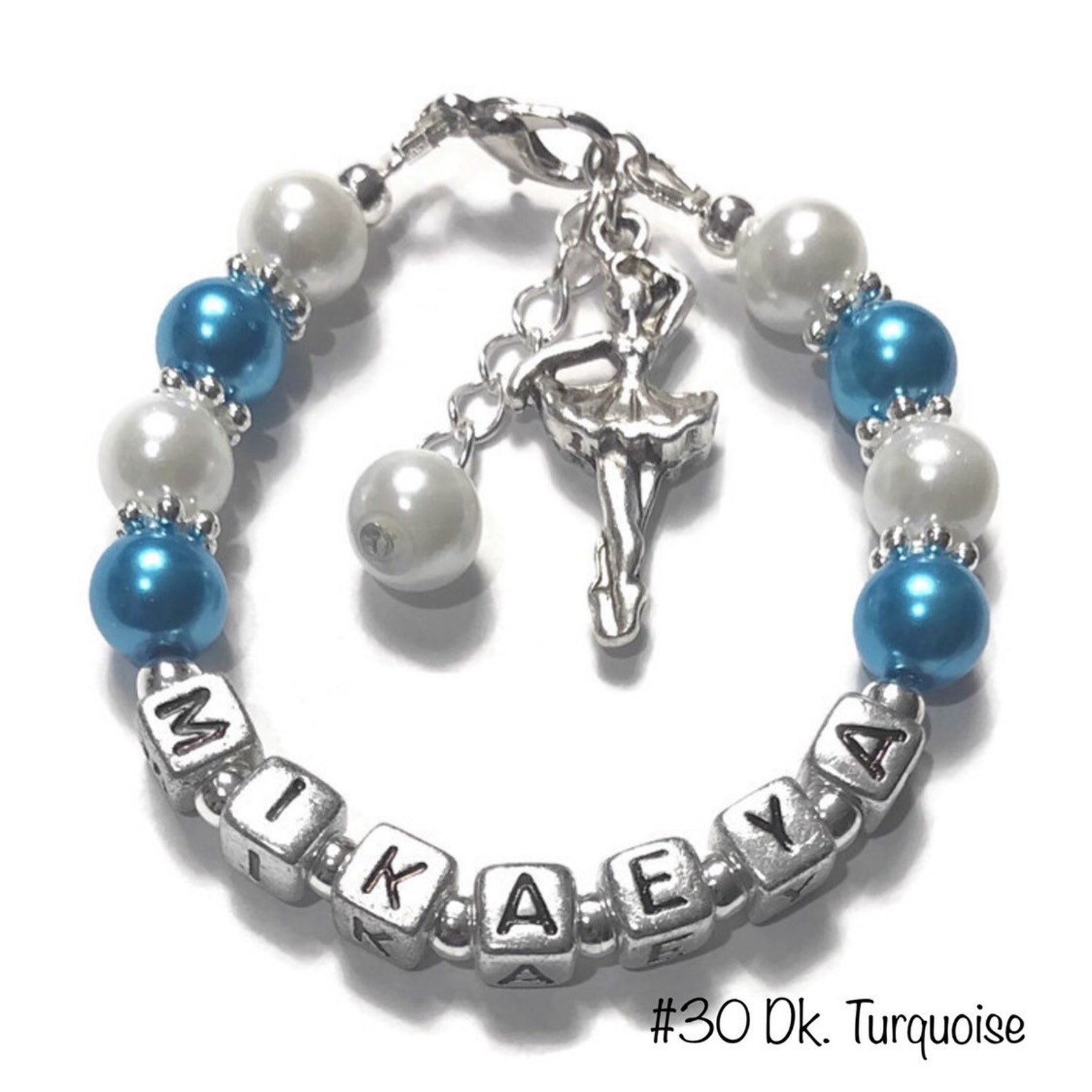 personalized dance bracelet-ballerina/ballet charm for girls/little kids/children/women-dance recital/birthday/christmas gift