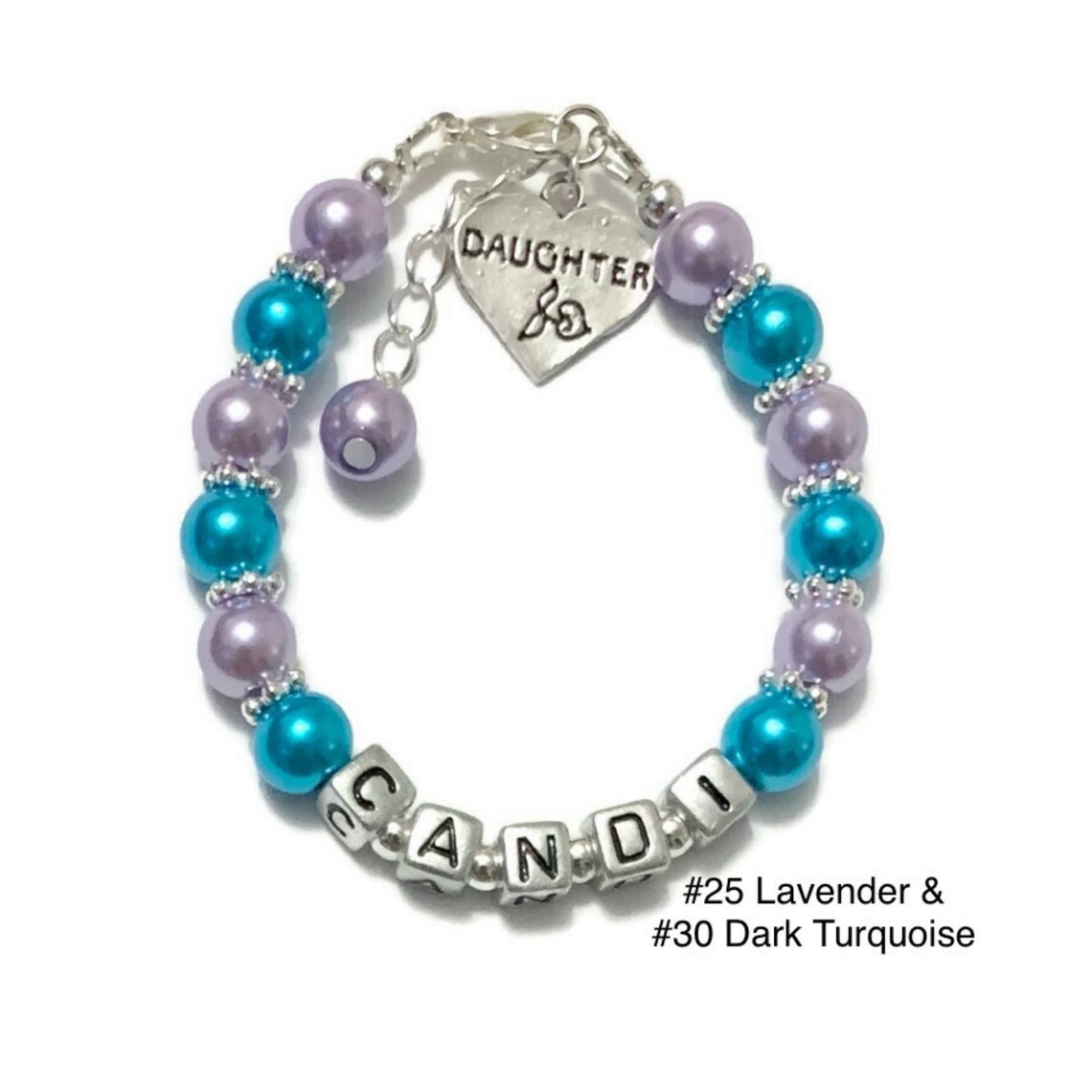 Personalized DAUGHTER Charm BraceletCustom Bracelet for Etsy