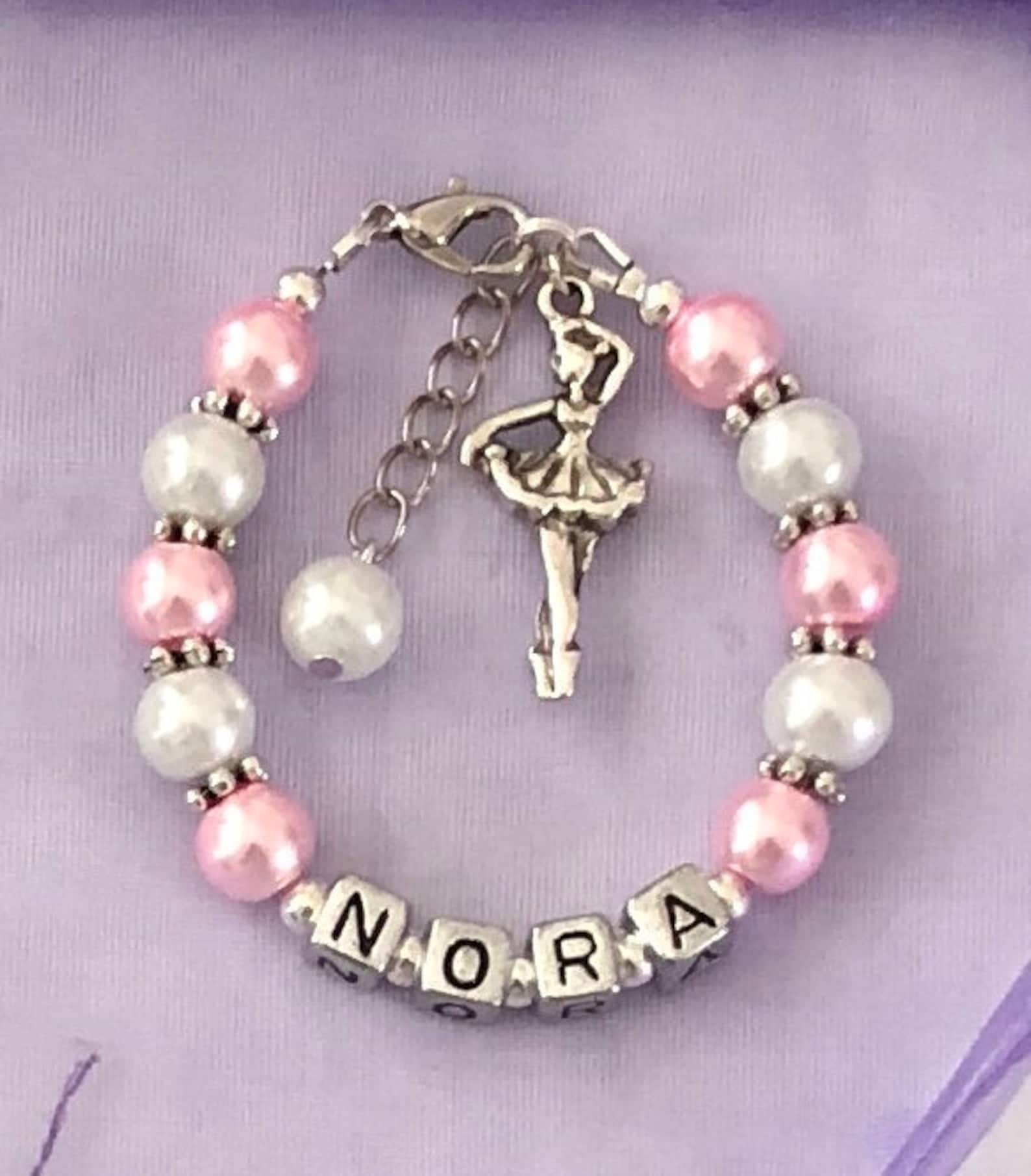 personalized dance bracelet-ballerina/ballet charm for girls/little kids/children/women-dance recital/birthday/christmas gift