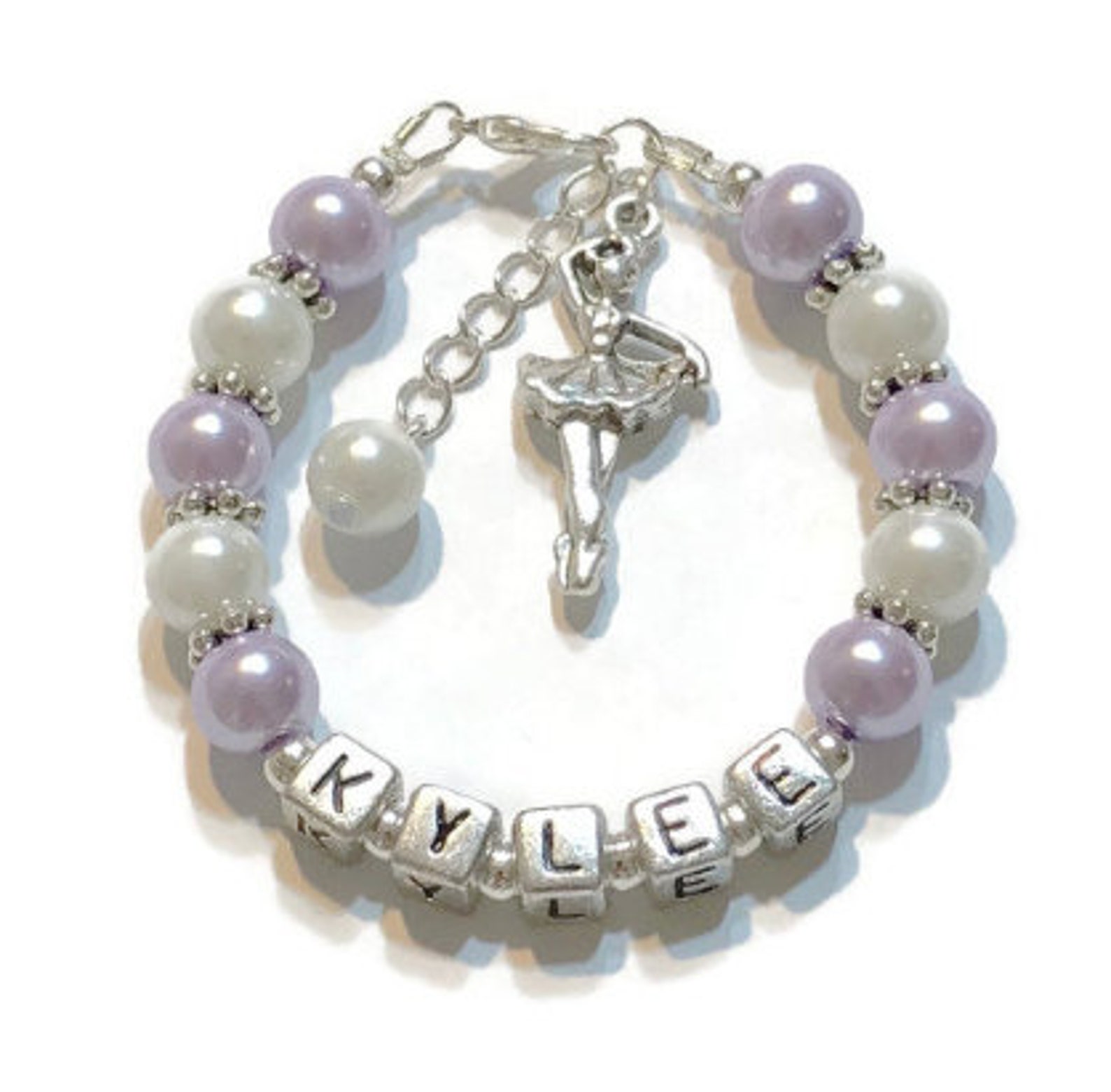 personalized dance bracelet-ballerina/ballet charm for girls/little kids/children/women-dance recital/birthday/christmas gift