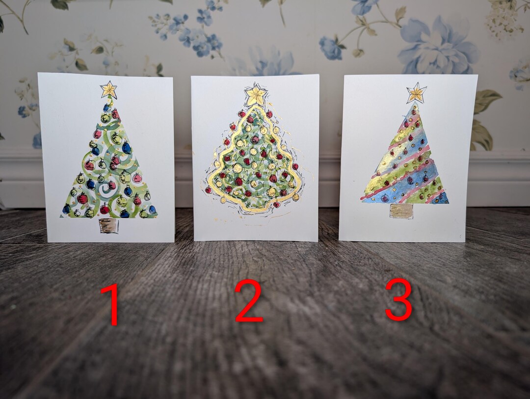 Made to Order Hand Painted Watercolor Holiday Christmas Cards - Etsy