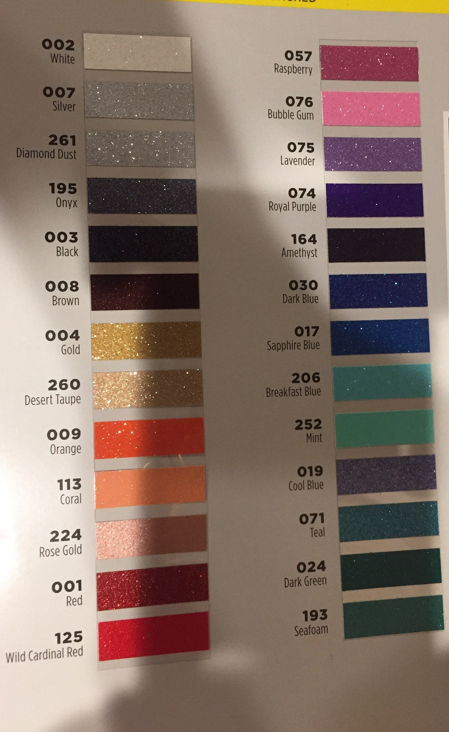 Glitter sticky vinyl Ultra Metallic adhesive outdoor viny sheets FDC 3