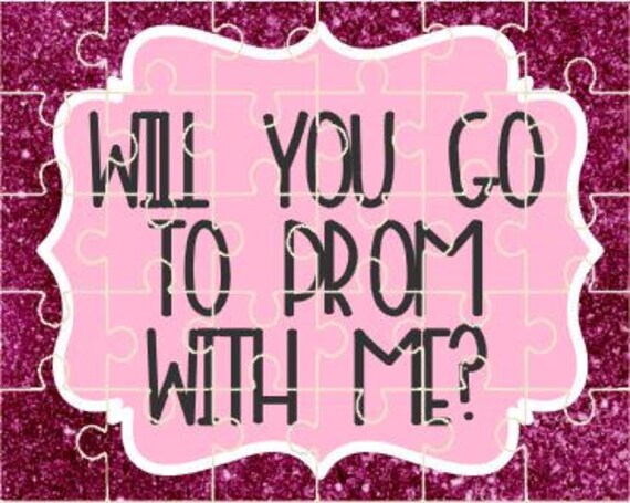 Promposal Puzzle Will you go to prom with me puzzle | Etsy