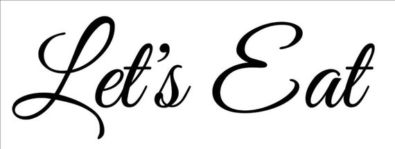 Let's Eat Vinyl Wall Door Art Decal Removable Sticker | Etsy