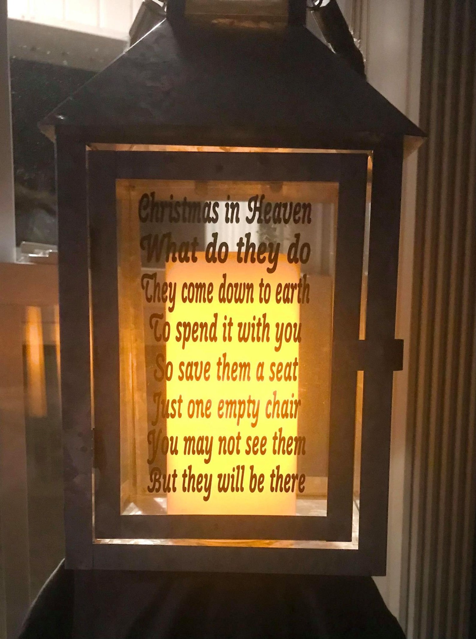 Christmas in Heaven Poem Lantern In Memory Of  Etsy