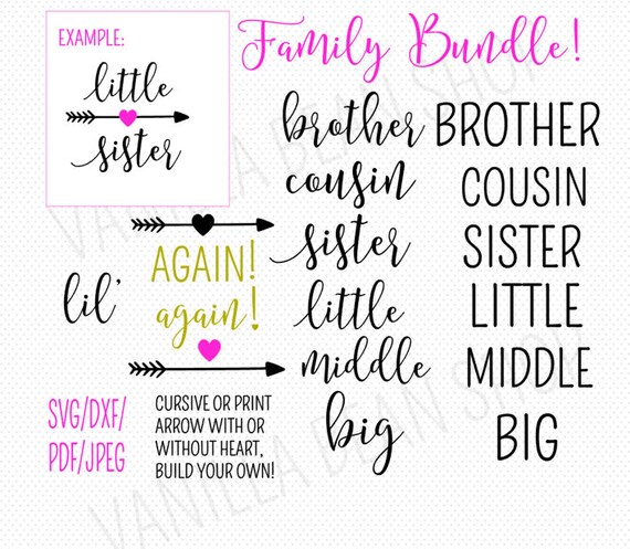 Download Big Sister Svgdxf Pdf Sibling Bundle Big Brother Little Etsy
