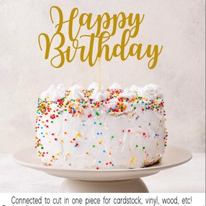 Happy Birthday svg | Birthday cake topper svg | birthday cut file | birthday sign svg | happy birthday wood cut file | Happy Birthday svg