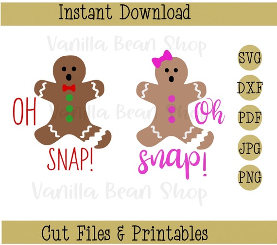 Download Gingerbread Girl Christmas Clipart Oh Snap Svg