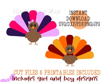 cute turkey svg | turkey svg | turkey printable | turkey cut file | girl turkey svg | boy turkey svg | cute thanksgiving svg | thanksgiving