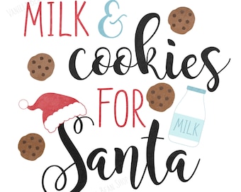 サンタさんへのミルクとクッキー svg | サンタさんへのミルクとクッキーの印刷物 | サンタさんへのクッキー svg | クリスマスの印刷物 | クリスマス svg |